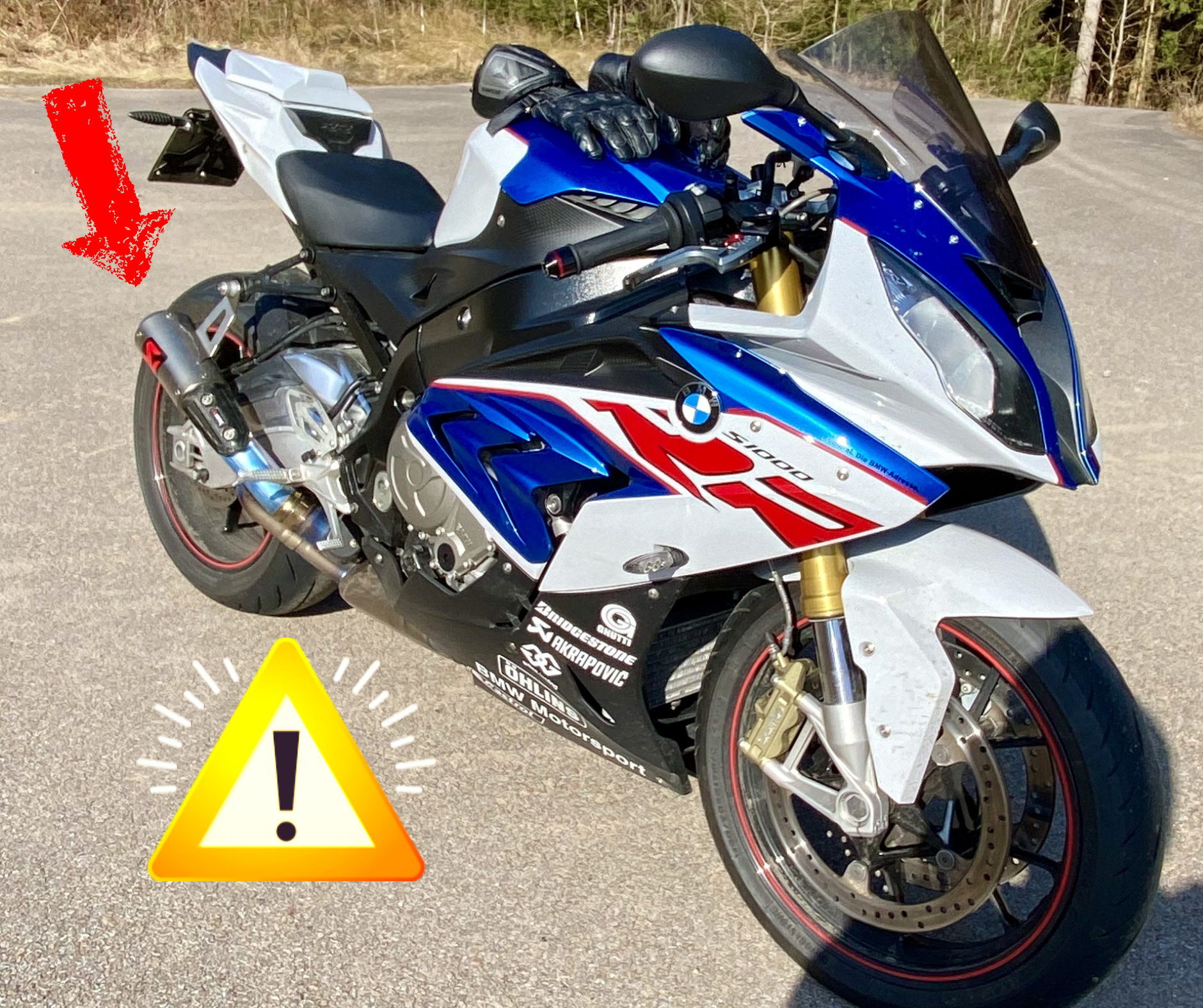 Motorrad Auspuff laut