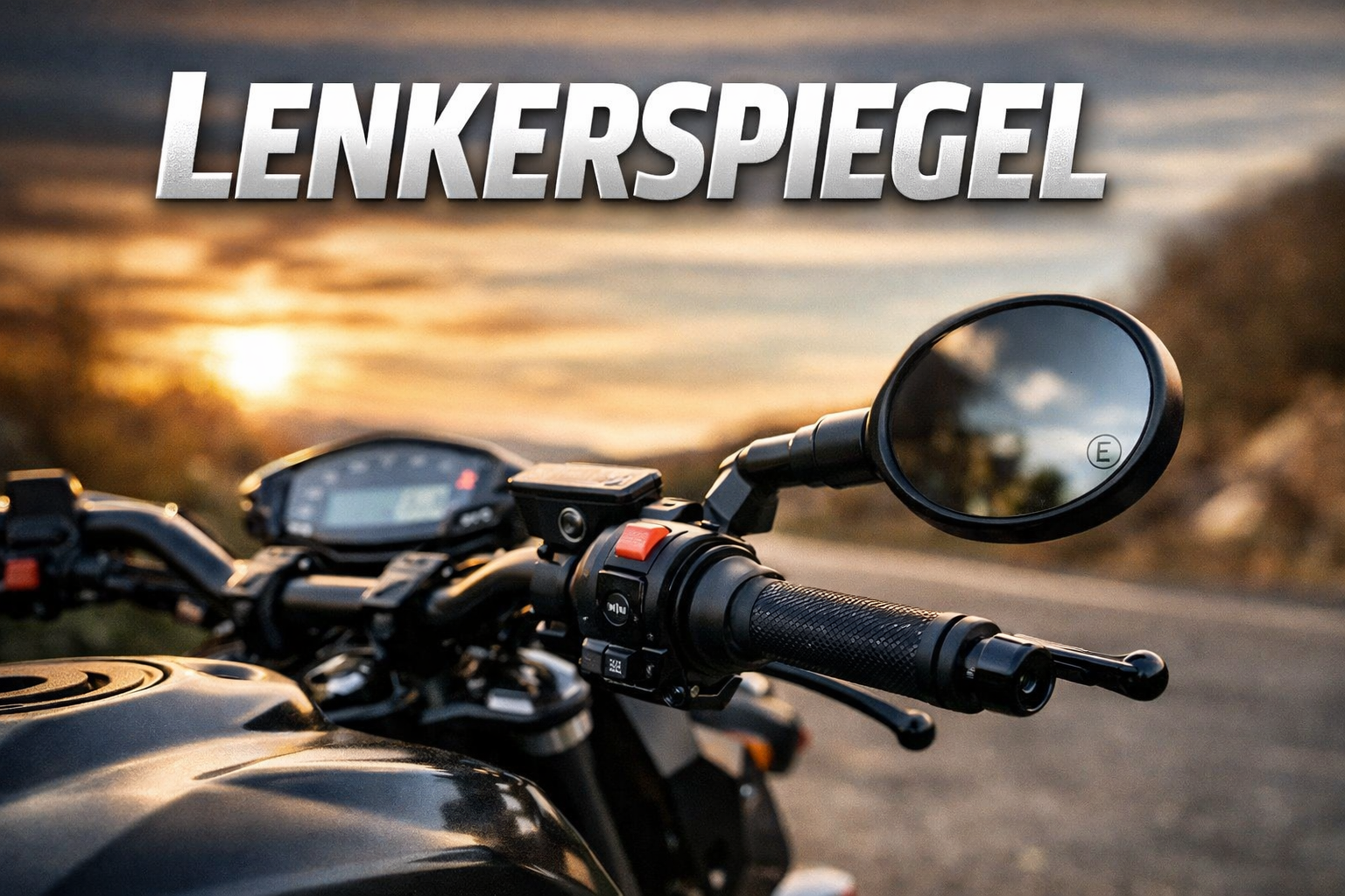 lenkerspiegel an einem motorrad