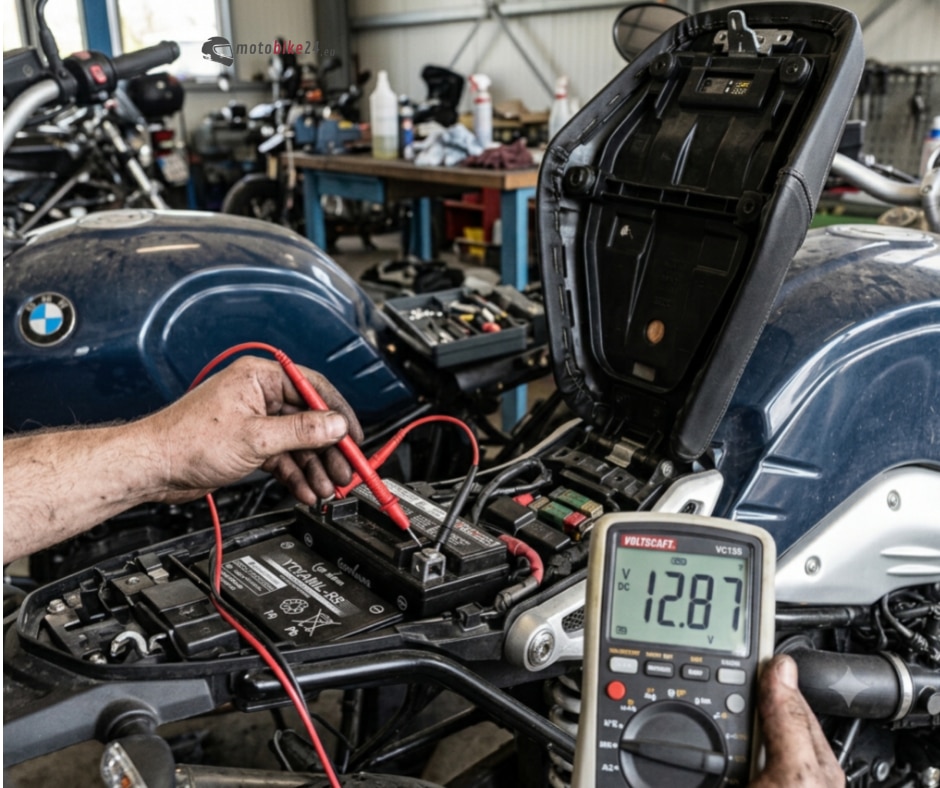 schwache Motorradbatterie